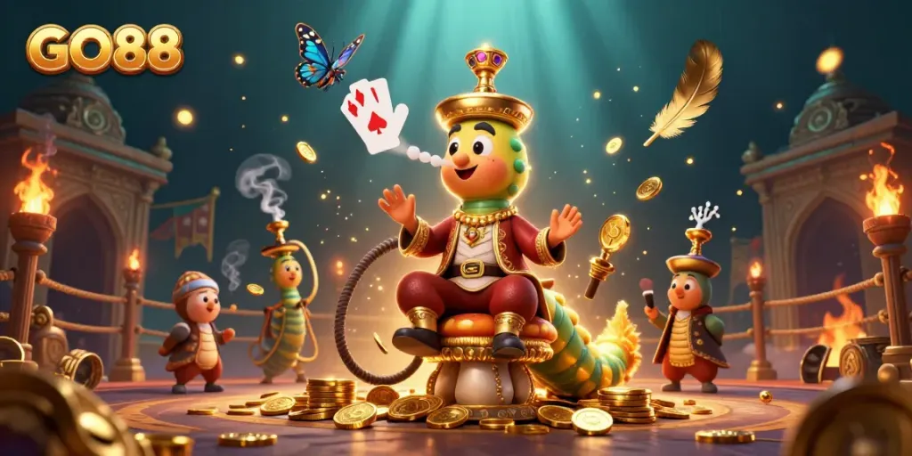 Experience thrilling gameplay at GO88 with vibrant casino elements and captivating characters.