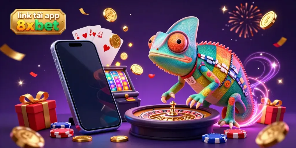 Experience exciting wins as you navigate the link tải app 8xbet with colorful games and vibrant chameleon displays.