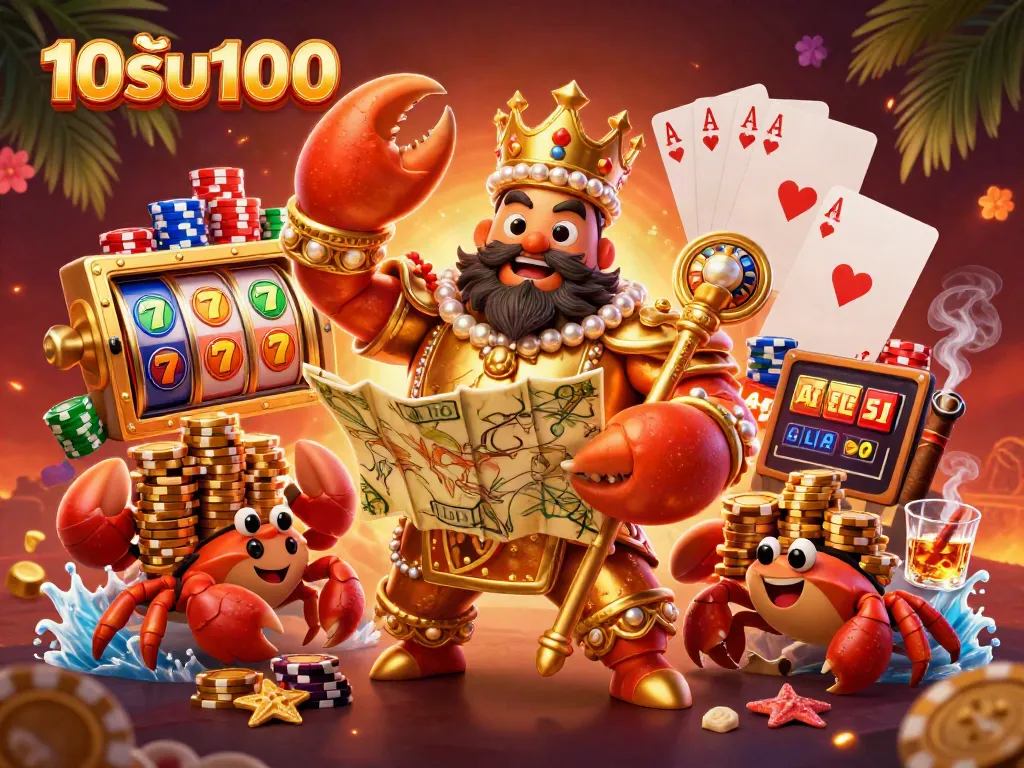 โปรโมชั่น 10รับ100 กับปูทองและปูเฮอไมท์แสดงที่โต๊ะสล็อต