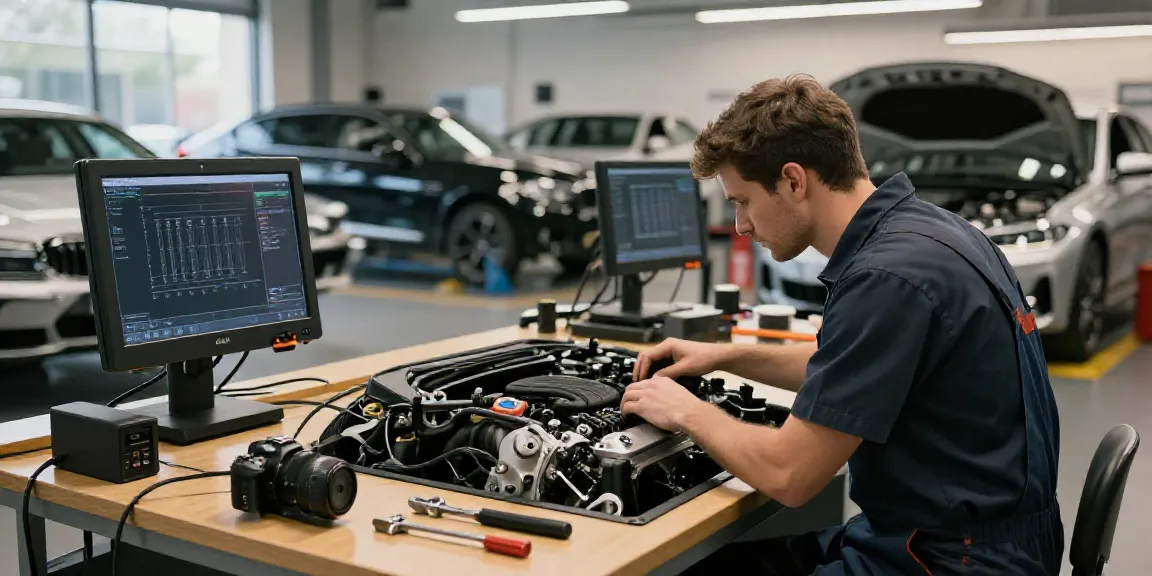Expert BMW workshop scene depicting service and maintenance quality in Hannover.