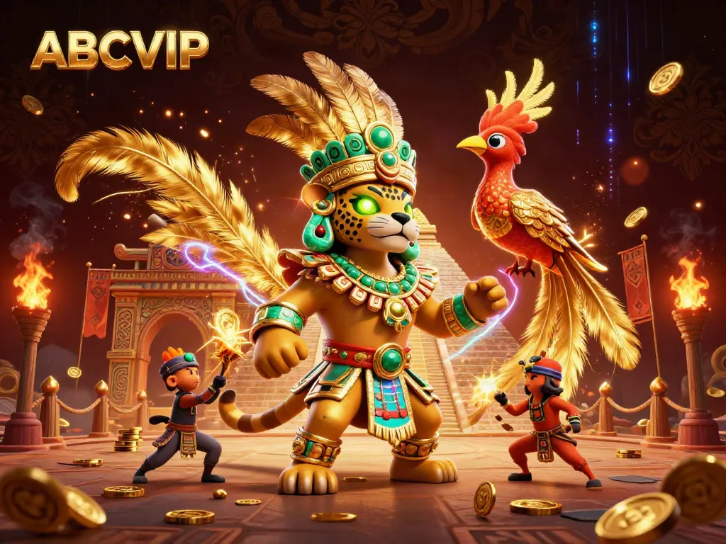 ABCVIP's captivating casino scene showcasing vibrant characters, dynamic betting action and game excitement