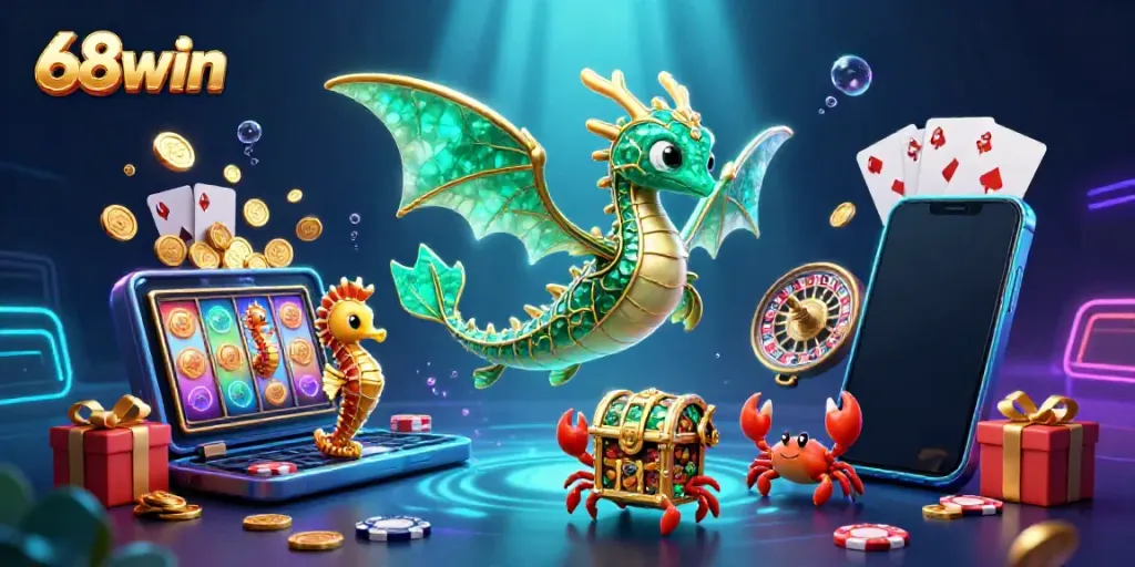 Experience thrilling gameplay with various casino elements in the vibrant 68win scene.