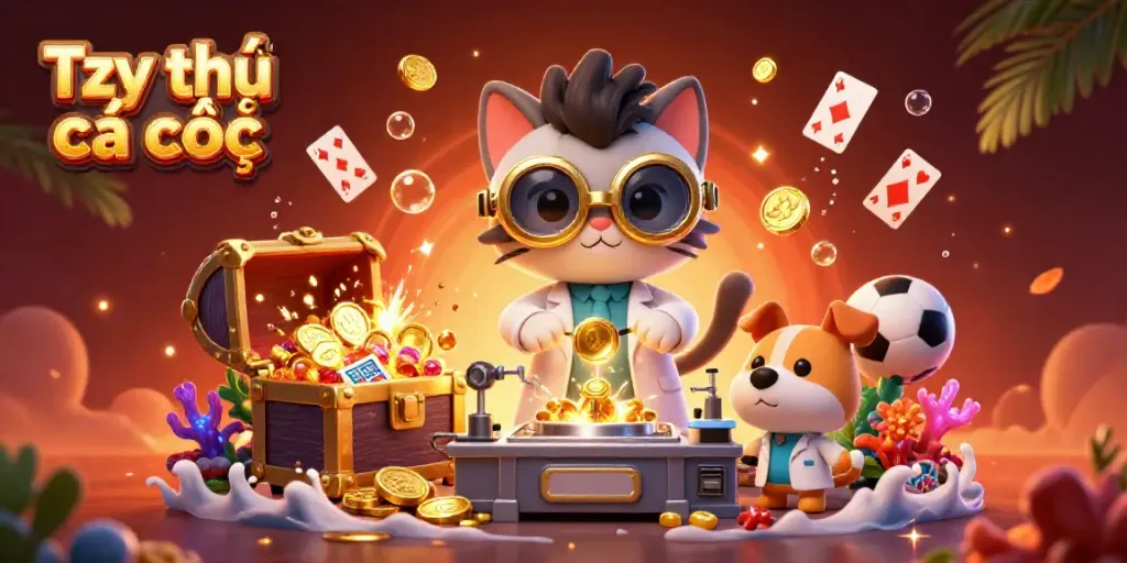 Bet on Tỷ lệ cá cược with energetic sports betting scene featuring vibrant characters and sparkling gold.